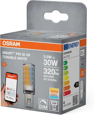 Produktbild von Osram SMART+ WiFi G9 LED Pin 3,5W TW – 4er-Pack