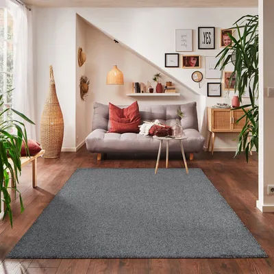 Produktbild von Koberec do obývacího pokoje ložnice kuchyňský koberec s krátkým vlasem měkký šedý, rozměr:200x290 cm