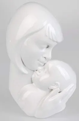 Produktbild von formano Skulptur Mutter mit Kind, weiß, 31 cm