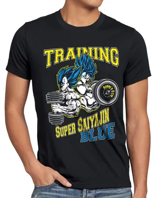 Produktbild von BaumwolleCloud Training Super Saiyajin Blue Herren T-Shirt god Z goku vegeta anime
