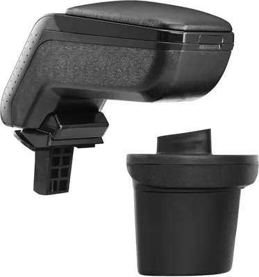 Produktbild von Design Mittelarmlehne Armlehne KOMPLETT Leder Schwarz für Niss Juke ab 2010-