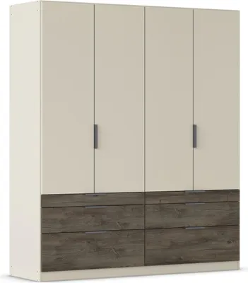 Produktbild von Drehtürenschrank >Koda< in champagner / Atlantic Oak dunkel - 181x210x54 (BxHxT)