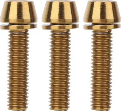 Obrázok produktu pre 3ks titánovej zliatiny odolné skrutky na riadidlách bicyklovej kotúčovej brzdy sada skrutiek 5x20mm zlaté