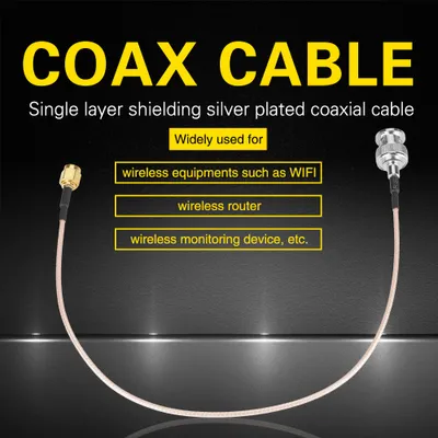 Image de KIMISS C?ble coaxial SMA -MALA -MAL ? BNC de haute qualit ? 2pcs 50 �� 30 Cm RG316 Extension d'appareils sans fil