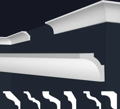 Produktbild von MARBET DESIGN Stuckleisten XPS Styropor weiß - Deckenleisten Deckenstuck Leisten E-Leisten - (2 Meter / 1 Leiste E-11)