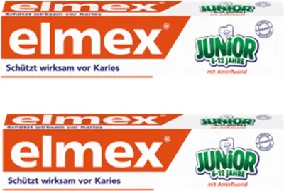 Produktbild von 2x Elmex Junior Zahnpasta 75 ml 6-12 Jahre