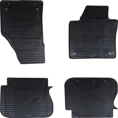 Image de Tapis de voiture 4 pcs Noir Caoutchouc