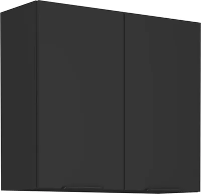 Produktbild von Kondela Oberer Küchenschrank Siber 80 G-72 2F - schwarz