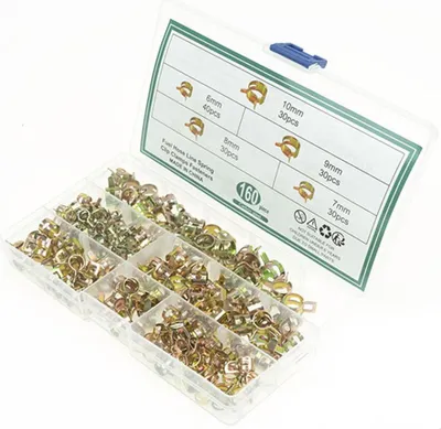 Produktbild von INF 160 Stück Schlauchschellen Set - Verzinkter Stahl für Kraftstoffleitungen
