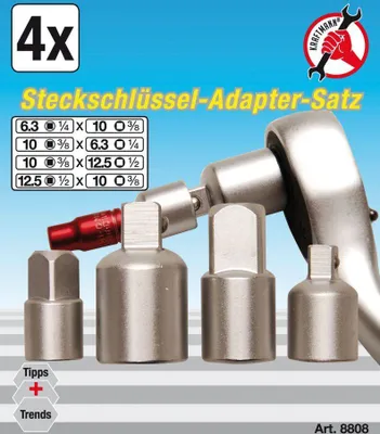 Produktbild von KRAFTMANN 8808 Adaptersatz, 4-tlg.