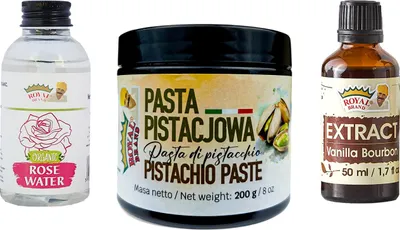 Produktbild von Basque Cheesecake Kit Extract, Pistazienpaste Mit Farbstoff, -Rosenwasser