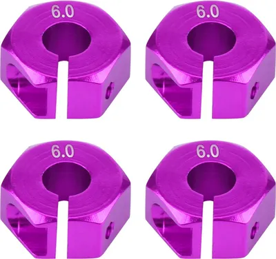 Zdjęcie produktu dla uniwersalny sześciokątny adapter piasty koła 12 mm do samochodu RC HSP Sakura 1/10 (6 mm, fioletowy)