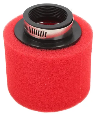 Obrázek produktu pro Univerzální vzduhový filtr z pěny, průměr 42 mm, vhodný pro motocykly a čtyřkolky o objemu 50cc, 110cc, 125cc, 140cc, 150cc, 160cc a 200cc. Barva: červená