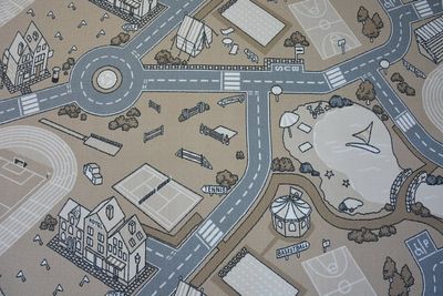 Pogumovaný koberec, Koberec pre deti STREET béžový béžový 200x250 cm