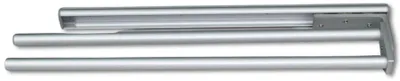 Produktbild von Handtuchhalter ausziehbar 46,5-76cm Handtuchstange Silber matt 2-armig