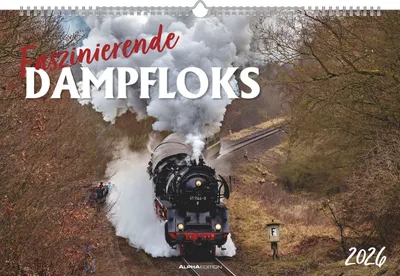 Produktbild von Faszinierende Dampfloks 2026 - Bildkalender 49,5x33 cm