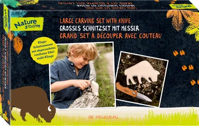 Produktbild von Die Spiegelburg Großes Schnitzset mit Messer - Nature Zoom NATURE ZOOM