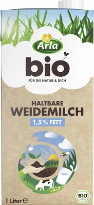 Image de Lait entier ArlaH 1.5 à base de lait de saulefin et longue conservation 1000ml