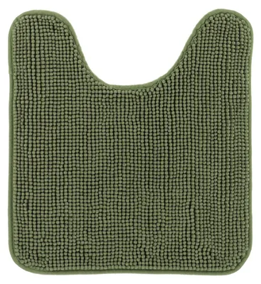 Produktbild von TENDANCE WC-Vorleger mit Ausschnitt Toilettenvorleger 45 x 50 cm dunkelgrün WC-Teppich Badematte