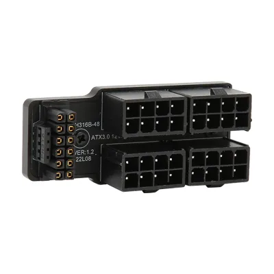 Zdjęcie produktu dla ATX 4 8P Up Angled Adapter 32P to 16P 600W 12V HPWR Plug and Play Zasilacz karty graficznej do komputera stacjonarnego czarny