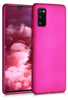 Produktbild von kwmobile Handyhülle für Samsung Galaxy A41 Hülle - Silikon Case metallisch schimmernd - Schutzhülle Cover - Metallic Pink