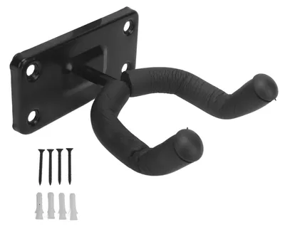 Immagine prodotto di Gancio da parete per chitarra, gancio di montaggio in acciaio nero per la casa e i negozi di strumenti musicali