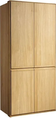 Produktbild von Schlafzimmer - Kleiderschrank, Farbe: Natur, Eiche teilmassiv – 222 x 104 x 61 cm (H x B x T)