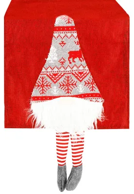 Obrázok produktu pre Vianočný obrus 180x33,5 cm GNOM červený, vianočné dekorácie