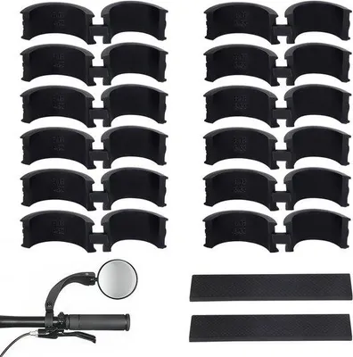 Image de Lot de 12 poignées de guidon avec coussinets anti-vibrations pour VTT