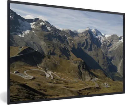 Produktbild von MuchoWow® MuchoWow® Gerahmtes Poster Die Landschaft der Europäischen Alpen am Großglockner 60x40 cm - Poster mit zchwarzem Bilderrahmen - Printing - Wanddeko Schlafzimmer