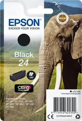 Produktbild von Epson Tintenpatrone schwarz Claria Photo HD T 242     T 2421