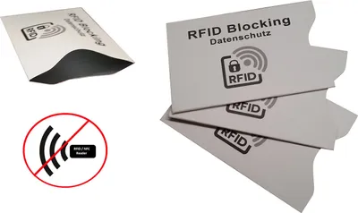 Produktbild von 3 Stück RFID Schutzhülle NFC EC Kreditkarte Datenschutz Blocker