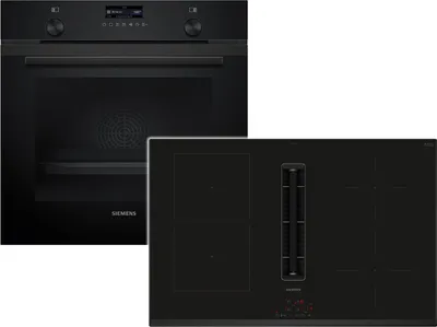 Produktbild von Siemens iQ500 PQ527EA6BZ (HB279GBB3+ED851BS16E), Zonen-Induktionskochfeld, 4 Zone(n), Glaskeramik, Schwarz, Berührung, 80,2 cm
