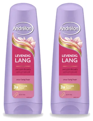 Imagen del producto de 2 acondicionadores Andrélon Levendig Lang - 200 ml cada uno - Paquete económico - 2 unidades