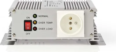 Produktbild von Nedis Power Inverter änderte Sinus-Wellen - Eingangsspannung: 24 V DC - Geräteausgangsanschluss: Type E (CEE 7/5) - 230 V AC 50 Hz - 600 W - Spitzenleistung: 1500 W - Batterieklemmen - Silber