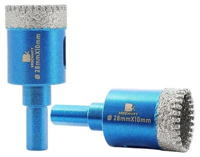 Obrázok produktu pre Diamantové vrtáky 28 mm na dlažbu, keramiku, žulu, mramor (2 kusy)