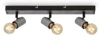 Produktbild von Deckenleuchte Spotleuchte Schwenkbar 3xE27 60W IP20 antik-silber Metall Briloner
