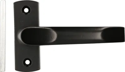 Immagine prodotto di KOTARBAU® Maniglia a leva 125mm 1pz. nera con placca corta per porte, cancelli e cancelli a battente