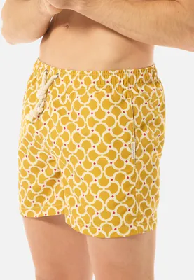 Produktbild von Gassa d'Amante Badeshorts Nora mit verstellbarem Dehnbund und Kordelzug Senfgelb M