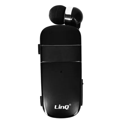 Immagine prodotto di Auricolare Bluetooth 10 ore di durata della batteria Cavo retrattile LinQ Nero