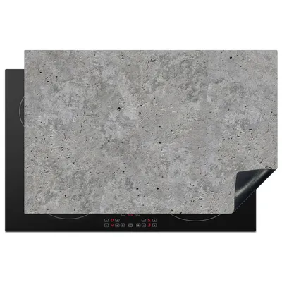 Produktbild von KitchenYeah© Herdabdeckplatte Beton - Schiefer - Grau - Betonoptik , 81x52cm, Küche Deko, Glaskeramikkochfeld Herdabdeckung, Abdeckplatte fùr Kochfeld