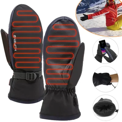 Produktbild von Wiederaufladbare Beheizte, Touchscreen Thermohandschuhe, Anti-Rutsch Heizhandschuhe für Skifahren, Radfahren und Winteraktivitäten