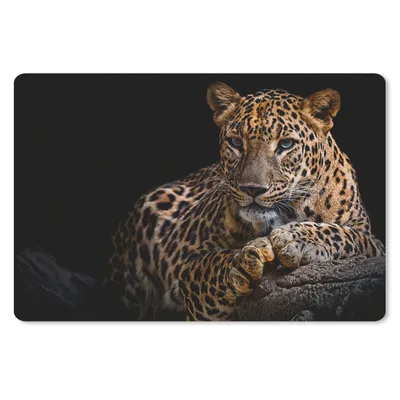 Produktbild von MuchoWow® Schreibtischunterlage Wildtiere - Panther - Porträt - Schwarz - Tiere 60x40 cm - XXL Mauspad - Großes Mauspad