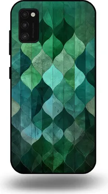 Produktbild von Smartphonica Handyhülle passend für Samsung Galaxy A41 mit grünem Blätterdruck - TPU Backcover Hülle grünes Blattdesign - Grün