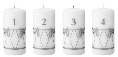 Productafbeelding van Georg Jensen – Adventset met kaarsen, 2026, 4 stuks, zilver