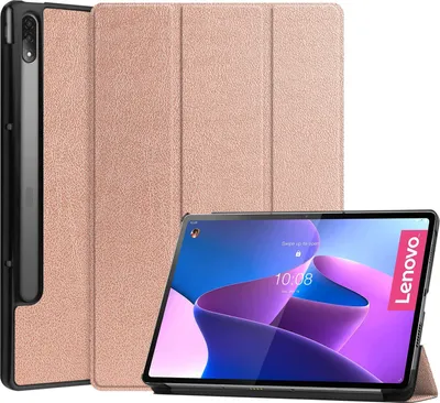Image de Couverture pour Lenovo Tab P12 Pro 12.6 pouces Étui mince pour tablette avec fonction de support et fonction veille/réveil automatique en bronze