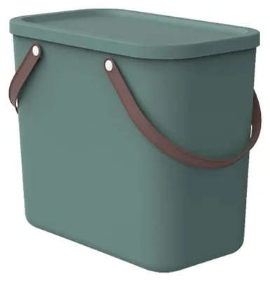 Produktbild von Rotho Aufbewahrungsbox mit Deckel 25L Albula - Kunststoffbox 40 x 23,5 x 34 cm - Stapelbox mit bequemen Griffen - Regalbox aus robustem Kunststoff