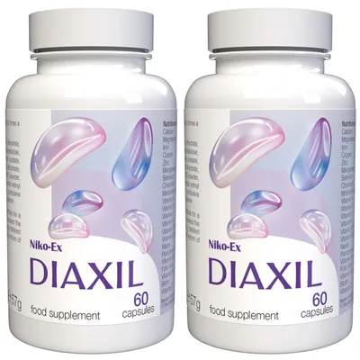 Produktbild von Diaxil - 120 kapsułek (2 x 60 kapsułek) - opakowanie 2 szt