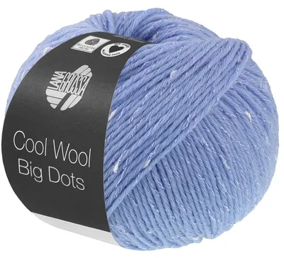 Produktbild von Lana Grossa COOL WOOL BIG DOTS 50 g Merinoklassiker mit effektvollen Tweednoppen Farbe 101 - Hellblau