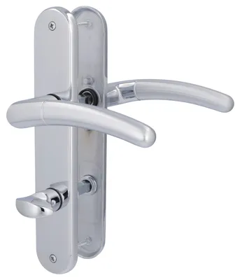 Produktbild von Langschildgarnitur für Bad-WC-Türen, inkl. WC-Riegel